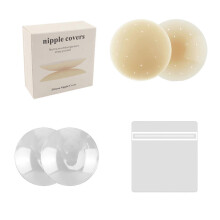 (10cm, Medium color) 2025 New Self-Adhesive Nipple Covers Ultra Thin Women Reusable & Washable Silicone Nipple Covers Nipple Cover Made of Premium Silicone