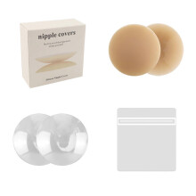 (10cm, Dark color) 2025 New Self-Adhesive Nipple Covers Ultra Thin Women Reusable & Washable Silicone Nipple Covers Nipple Cover Made of Premium Silicone