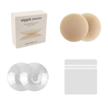 (10cm, Medium color) 2025 New Self-Adhesive Nipple Covers Ultra Thin Women Reusable & Washable Silicone Nipple Covers Nipple Cover Made of Premium Silicone
