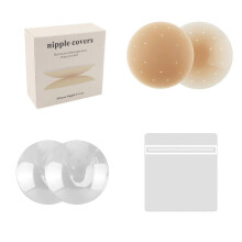 (10cm, Dark color) 2025 New Self-Adhesive Nipple Covers Ultra Thin Women Reusable & Washable Silicone Nipple Covers Nipple Cover Made of Premium Silicone