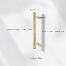 (As show, One size) LINJOU 6 Pieces Gold Cabinet Pulls, Kitchen Pulls 128mm Hole Distance, Zinc Alloy Drawer Pulls, Gold Door Knobs