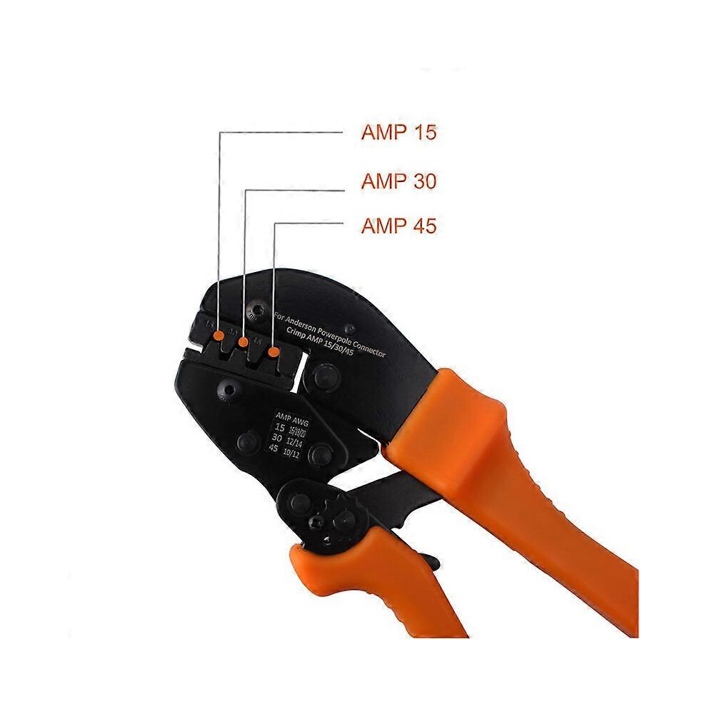 (As Show, One Size) Linjou Manual Ratchet Crimper For 15A 30A 45A Connectors 5093216566120