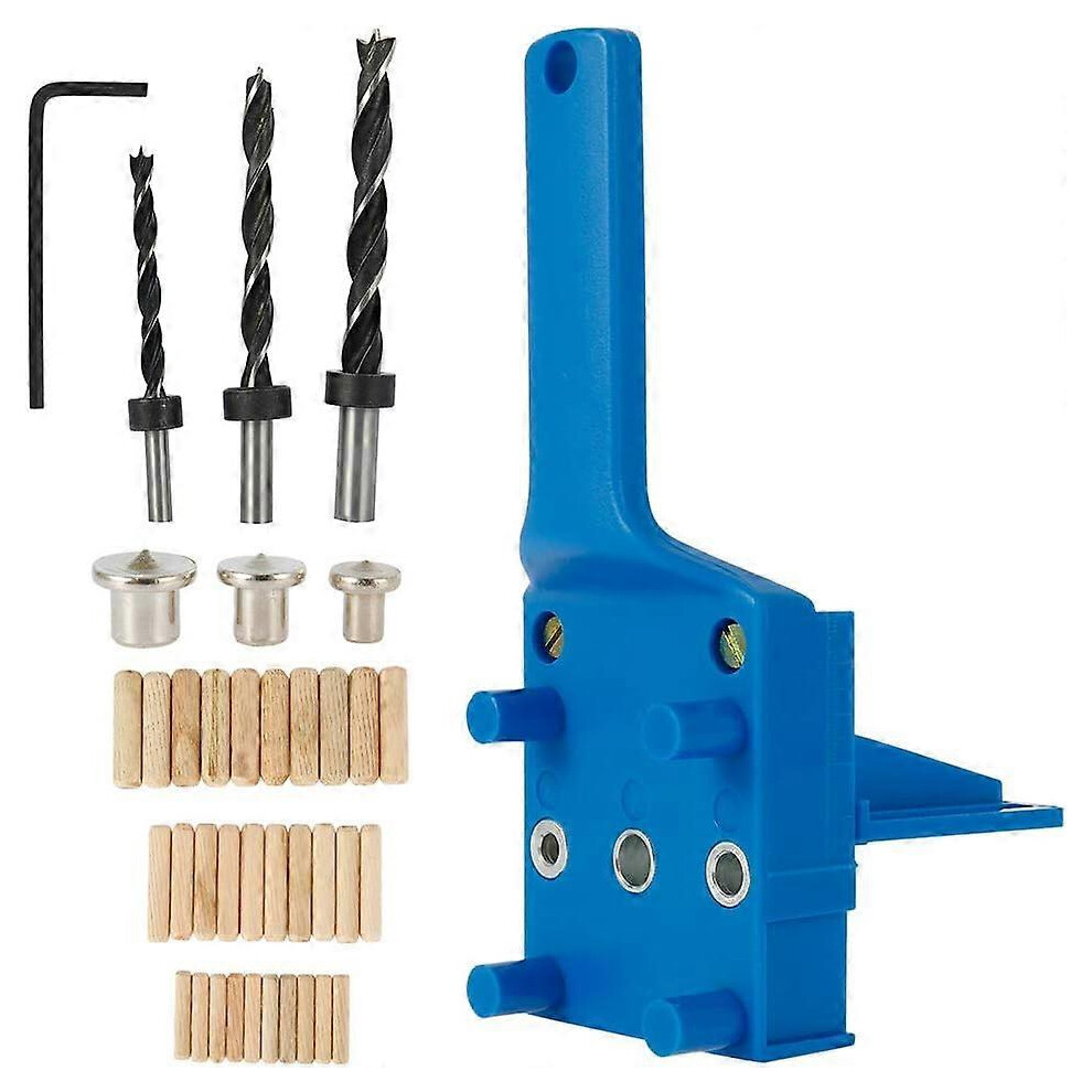 (As show, One size) LINJOU Set of 41 pieces Dowel drilling jig, Wooden dowel drill guide with parallel stop 6 mm / 8 mm / 10 mm-image-OPC-PG5FY8D-NEW