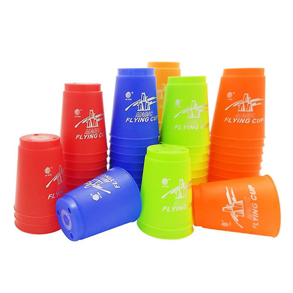 (Blue, One size) 12pcs/set Speed Cups Game Rapid Game Sport Flying Stacking,JXLGV-image-OPC-PG5FYDP-NEW