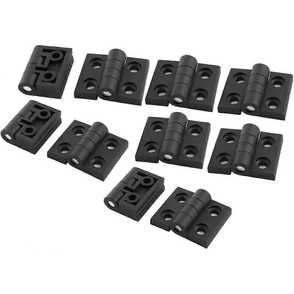 (As Show, One Size) Linjou Black, Reinforced Plastic Door Bearing Hinge With Screws 5093216566946