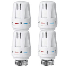 (As show, One size) LINJOU 4Pcs TRV M30 x 1.5 Radiator Valve Replacement Head, Thermostatic Radiator Head for Home Office
