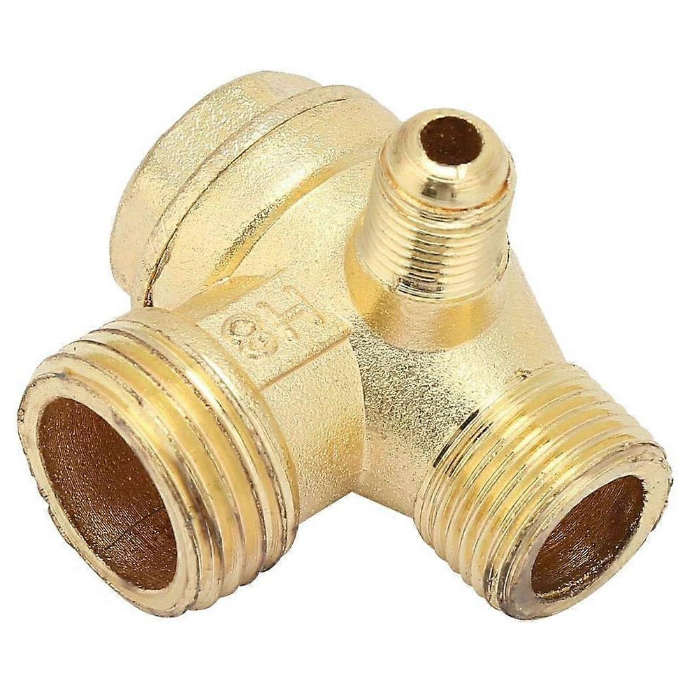 (As Show, One Size) Linjou 3 Port Air Compressor Check Valve Zinc Alloy Connectors Unidirectional Valves 5093216567172