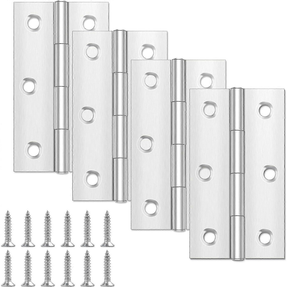 (As Show, One Size) Linjou Door Hinges 68Mm 38Mm, Stainless Steel Hinges For Wood, Butt Hinges For Internal External Doors 5093216567127