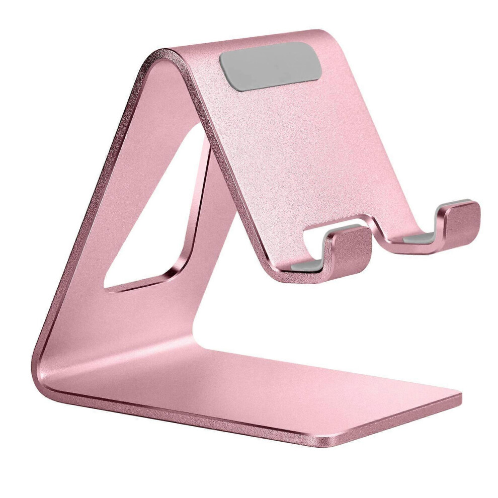 (As Show, One Size) Linjou Desk Cell Phone Stand - Aluminum For Iphone 13 12 Pro Samsung All Smartphones(Rose ) Gold 5093216569923