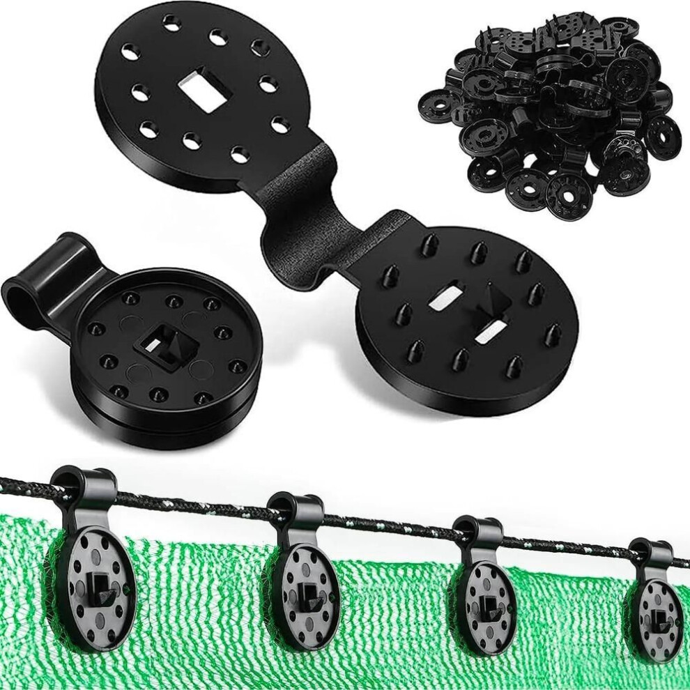 (50PCS?7.2*2.8cm?) 10-200pcs Shade Cloth Plastic Clips Sun Shade Net Clips Greenhouse Fabric Fix Clamps Accessories Grommet Fence Netting Hook