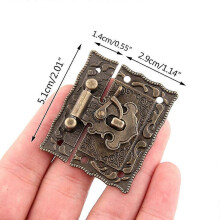 (As show, One size) 2pcs Antique Decor For Latch Lock Wooden Box Padlock Box Accessory Anti-corrosion