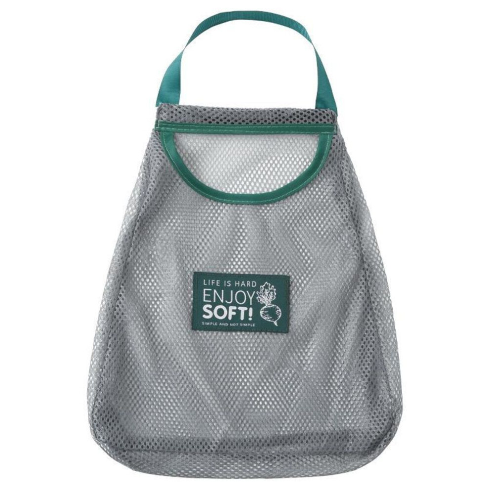 (as the picture) Fruit Vegetables Shopping Storage Bags Reusable Tote Mesh Net Woven Organizer Kitchen Shopper Vegetable Hanging Sorting Pocket