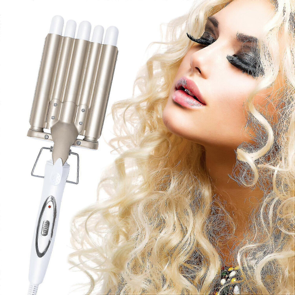 Spiez Blue (As Show, One Size) Curling Iron With 5 Barrels Of Wave Iron, Wave Styler Tourmaline