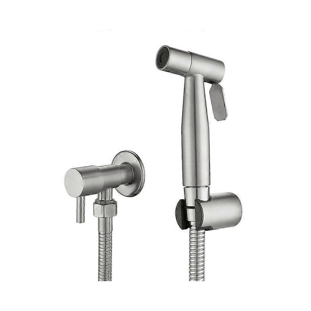 (Silver, One Size) Stainless Steel Toilet Bidet Sprayer, Bidet Sprayer Kit, Faucet Sprayer Shattaf Toilet Sprayer 4058390747278