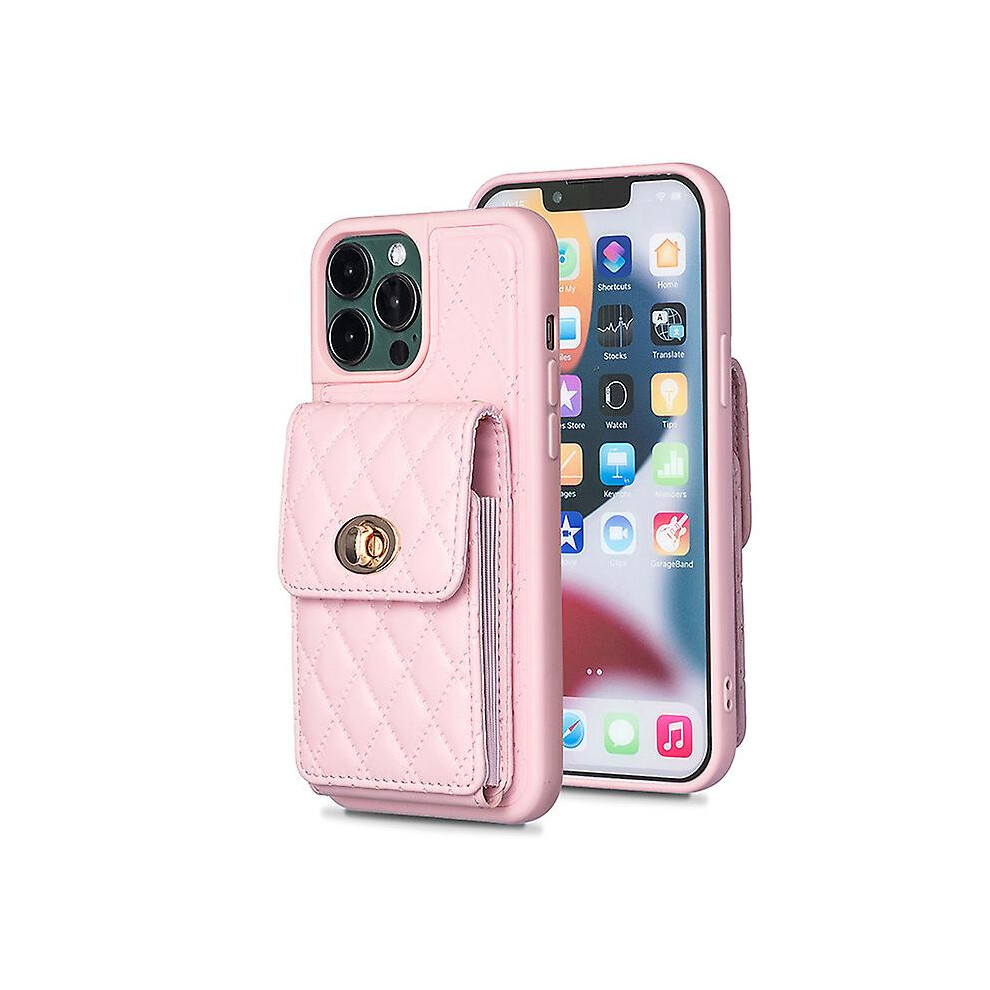 (For IPhone13pro, One size) For Iphone 11/12/13/14 Pro Max Wallet Mobile Phone Case Credit Card Slot Girl Women&#39;s Silicone Shockproof Mobile Phone-image-OPC-PG5G9K9-NEW