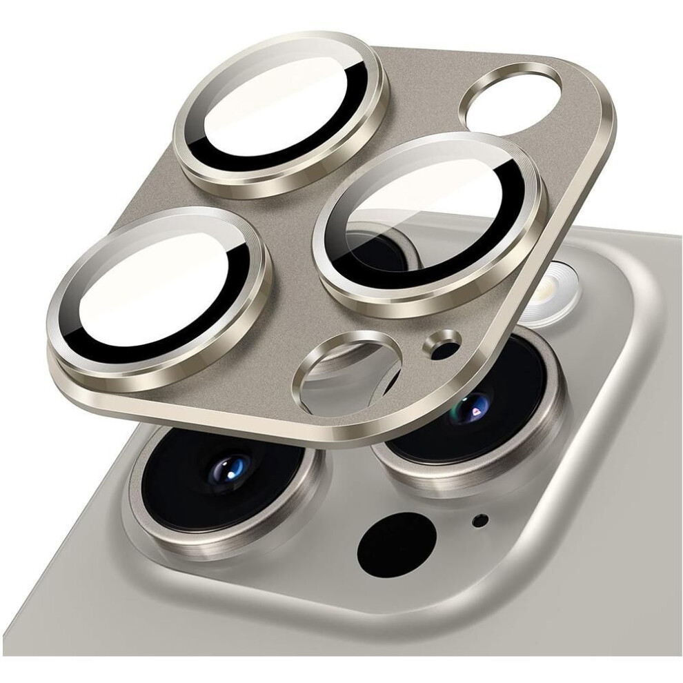 (grey, For iPhone 15 Plus) Natural Titanium Gray Metal Camera Lens Protector For Iphone 16 15 Pro Max 14 Plus 13 Mini 12 11 14pro 15pro 13pro 12pro Glass Protection Accessories