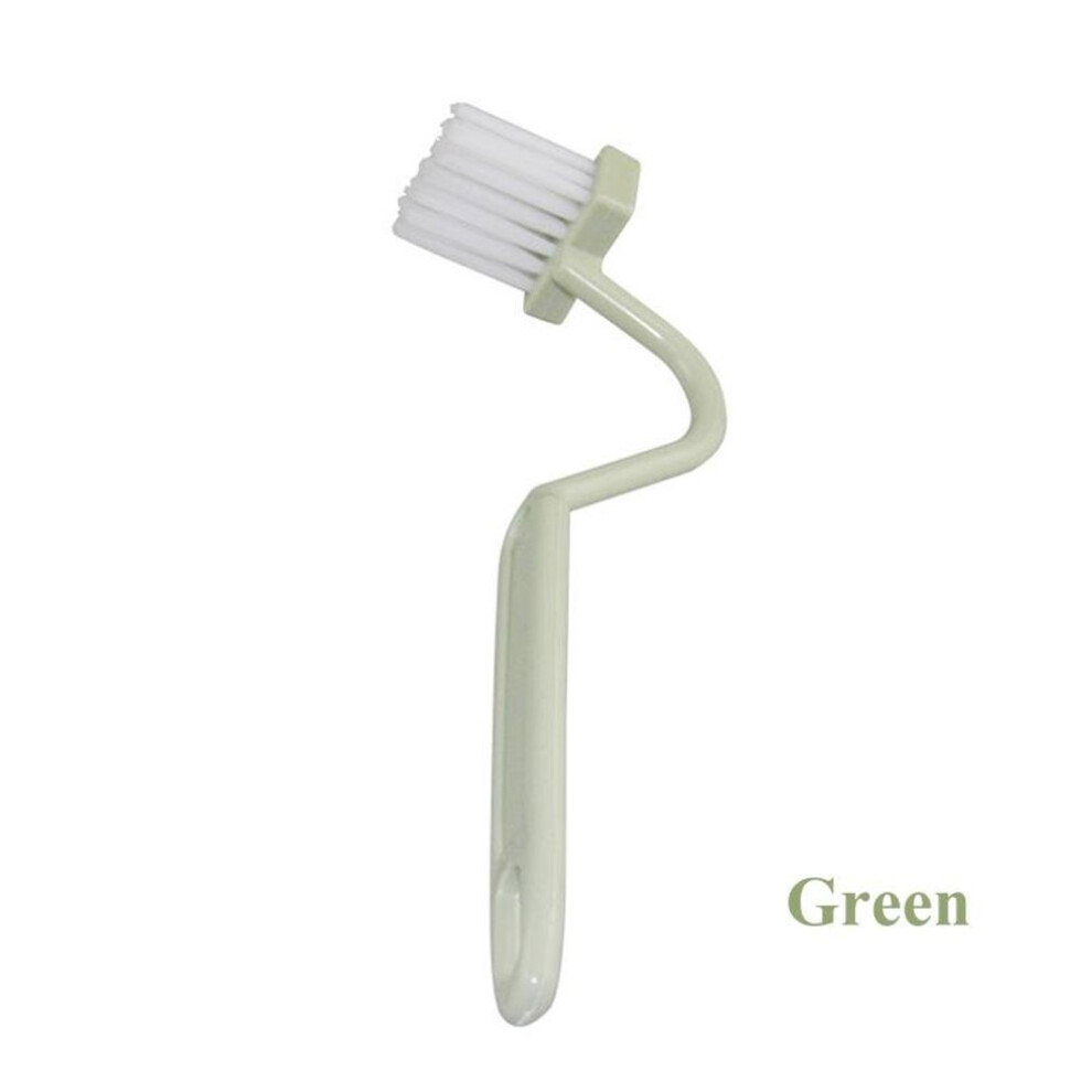 (green) Bathroom Cleaing Accessories Toilet Cleaning Brush Portable Toilet Brush Corner With Bending Handle Scubber Curved Cleaing Tools