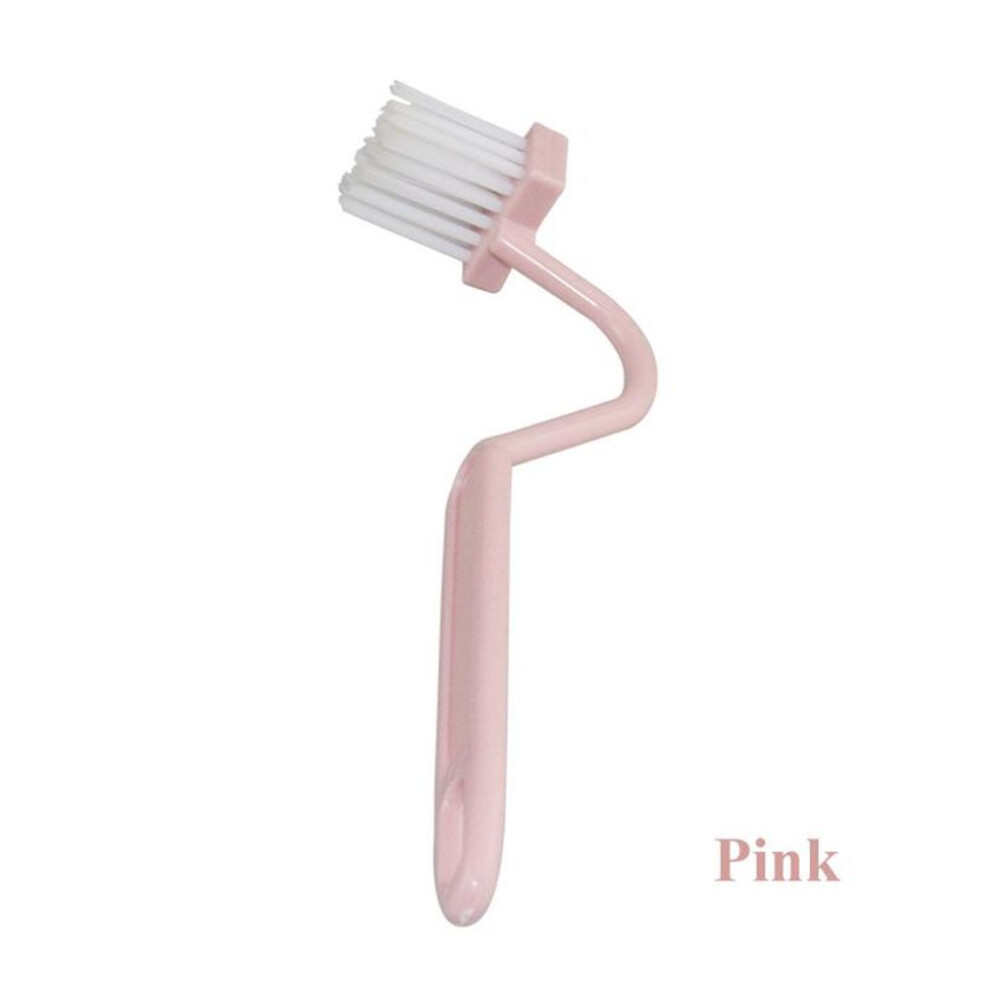 (pink) Bathroom Cleaing Accessories Toilet Cleaning Brush Portable Toilet Brush Corner With Bending Handle Scubber Curved Cleaing Tools