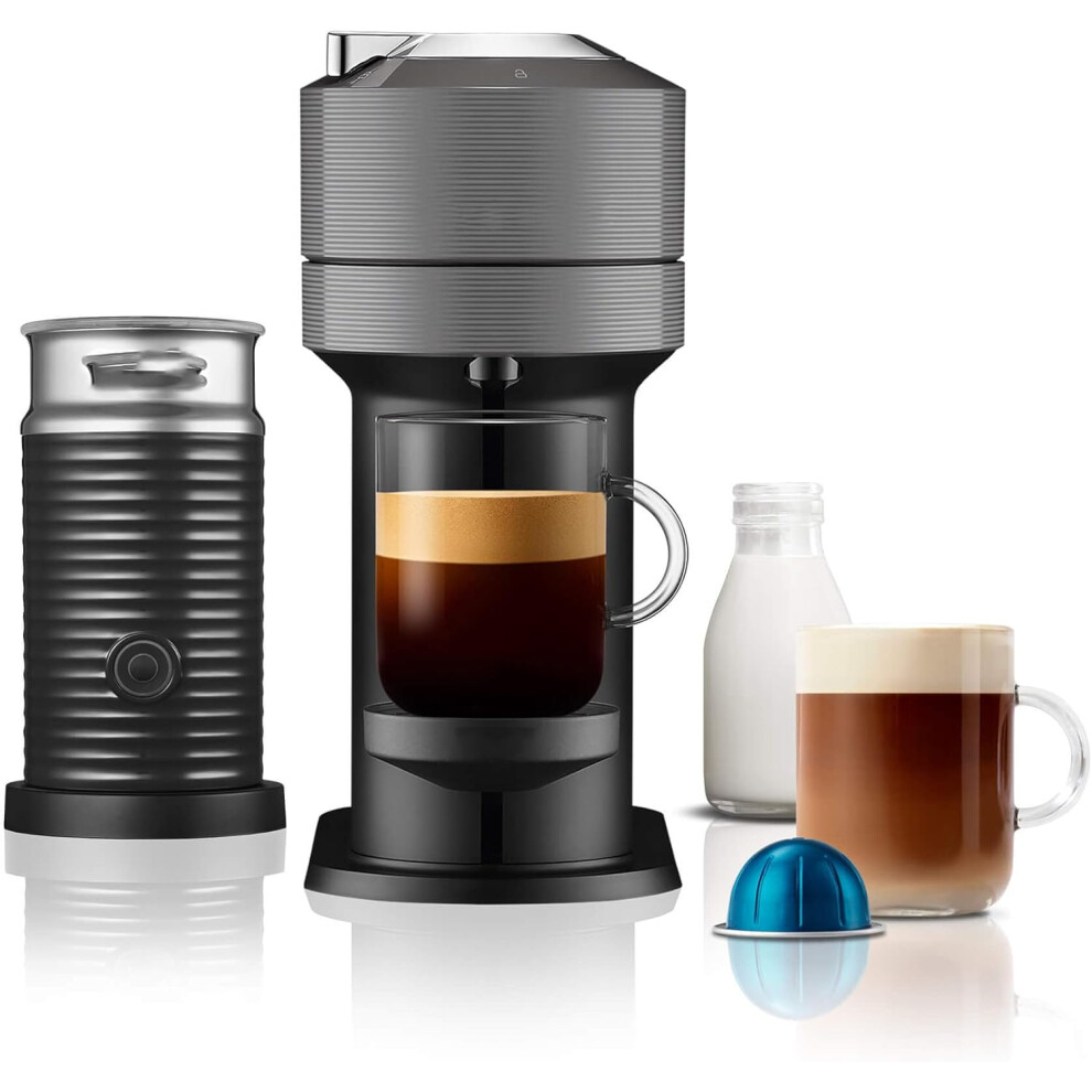 (Dark Grey, Vertuo Next) Vertuo Next Coffee Machine, for coffee capsules, Dark Grey. Makes Espresso, Mug, Lungo, Long Cups