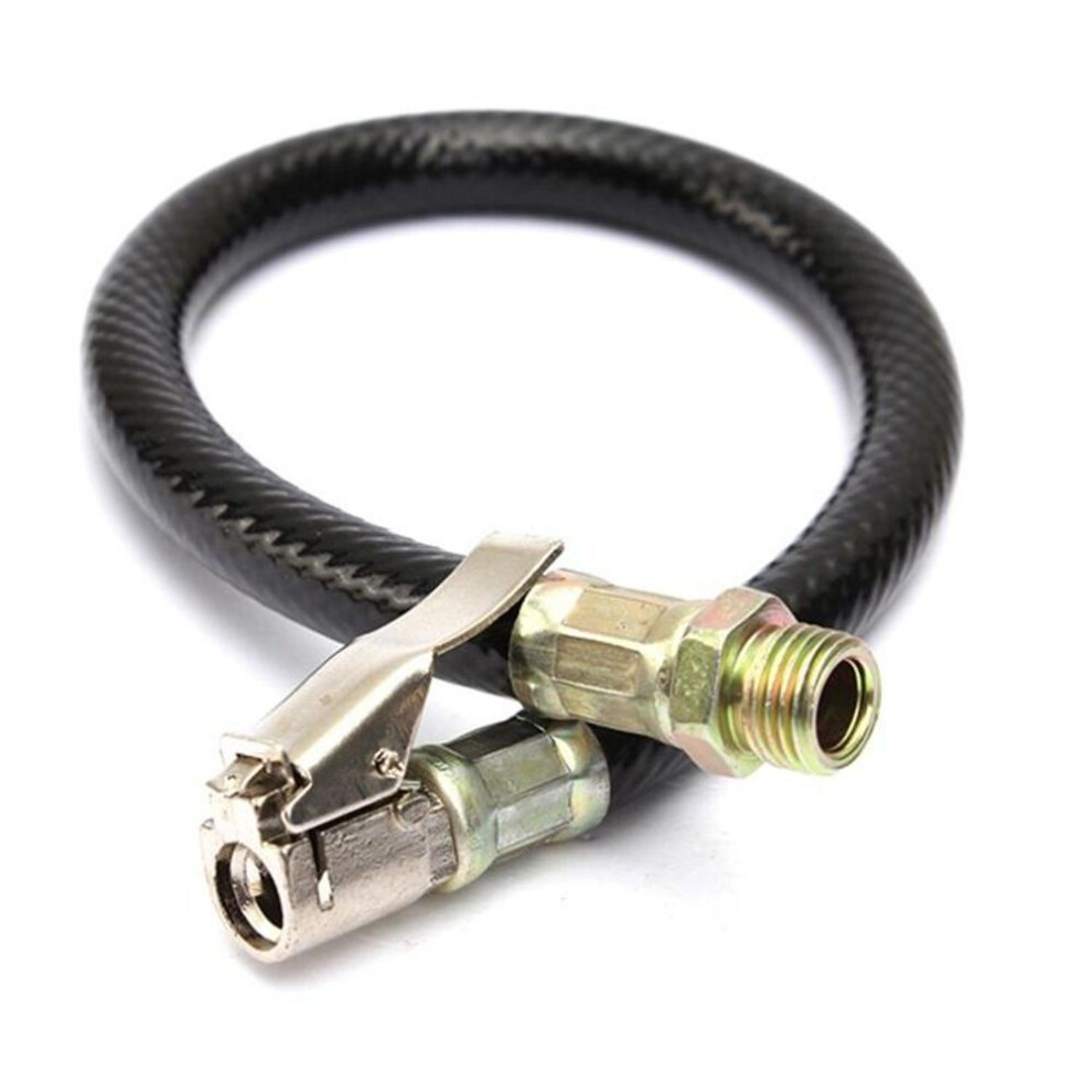 Motor Bicycle Bike Car Flexible Clip On Air Tyre Tire Chuck Tube Inflator Hose