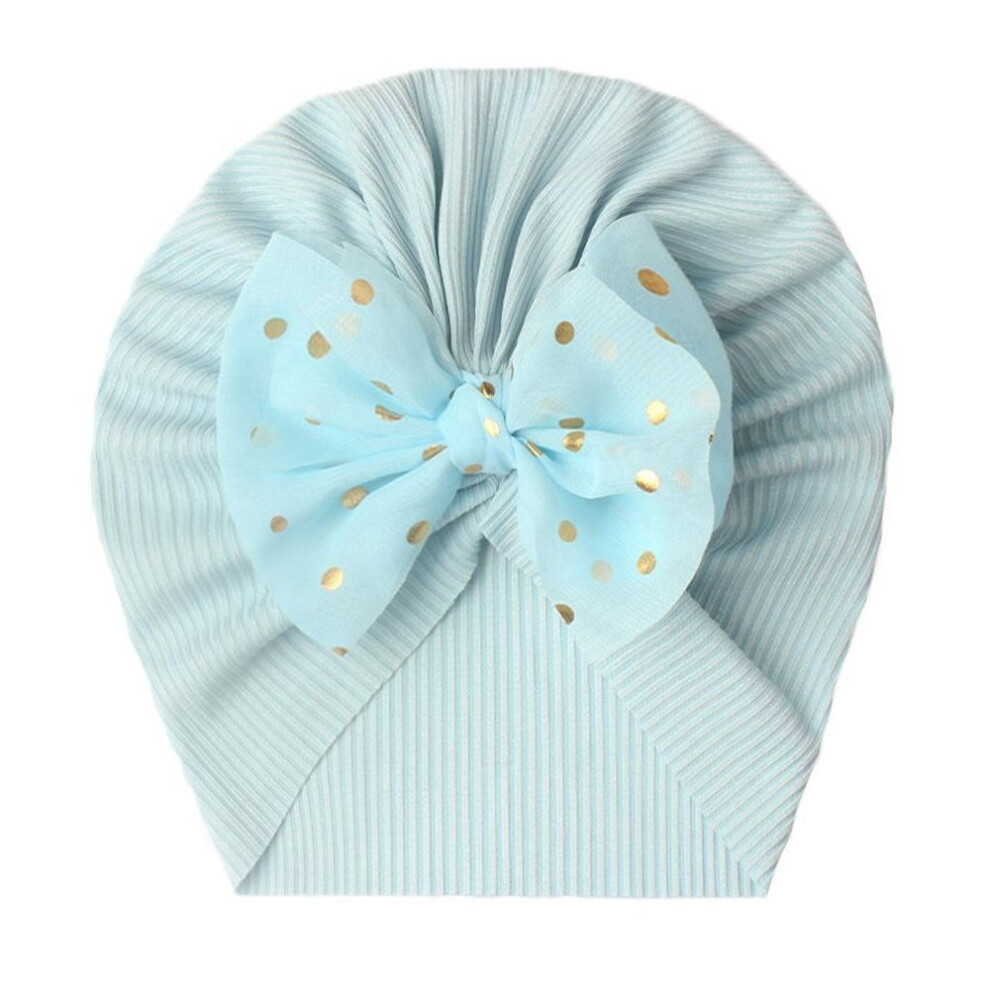 (blue) Baby Headband Summer Cute Floral Bows Baby Girl Headbands Elastic Bowknot Newborn Hair Band Turban Set Hair Accessories