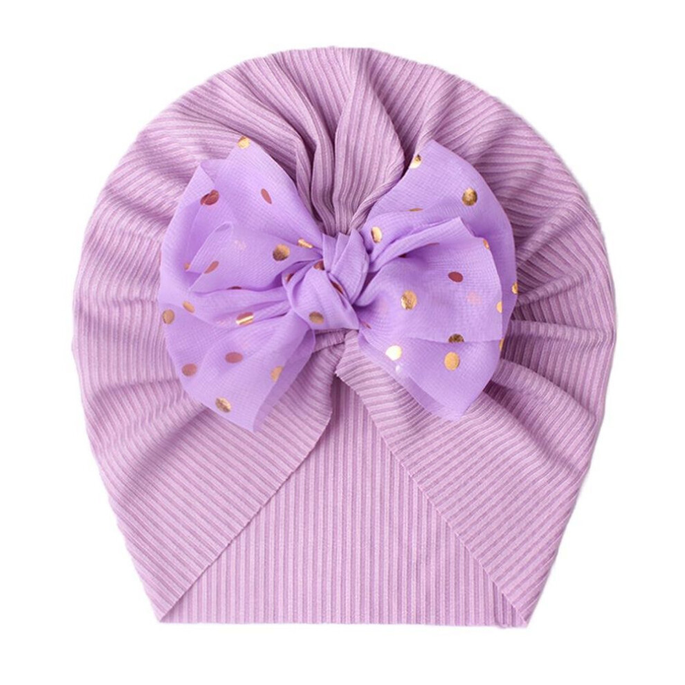 (purple) Baby Headband Summer Cute Floral Bows Baby Girl Headbands Elastic Bowknot Newborn Hair Band Turban Set Hair Accessories