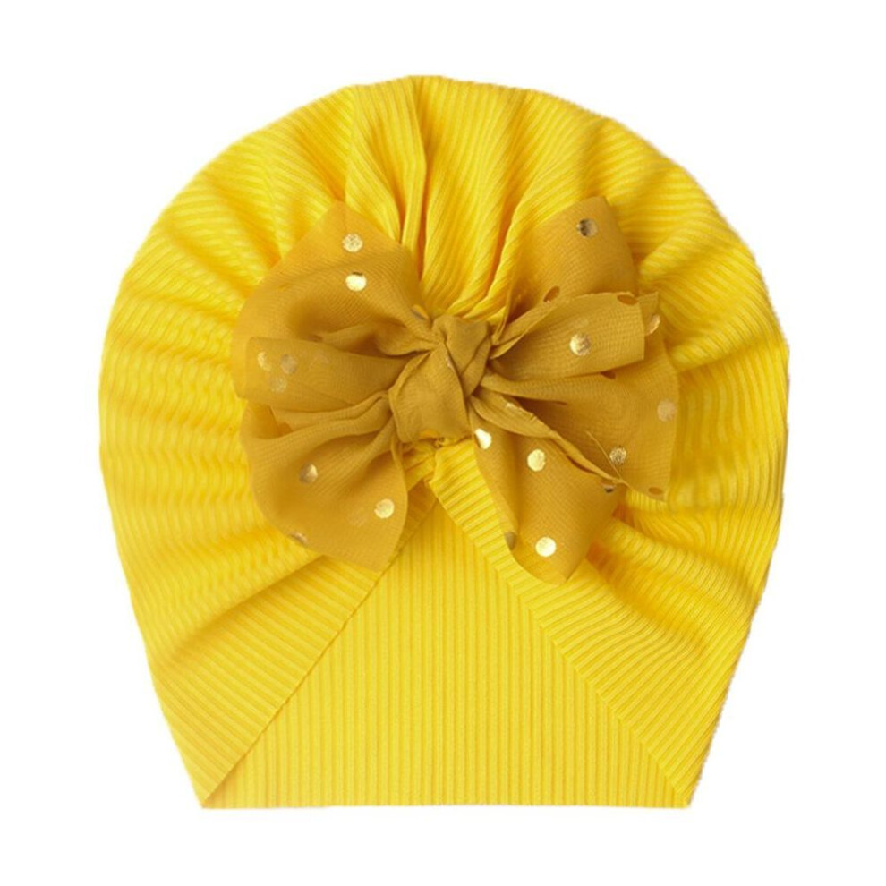 (yellow) Baby Headband Summer Cute Floral Bows Baby Girl Headbands Elastic Bowknot Newborn Hair Band Turban Set Hair Accessories