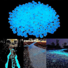 (As show, One size) Glow-in-the-dark fluorescent stone garden paving landscape glow-in-the dark stone stone park decoration shining stone