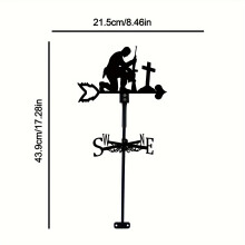 Soldat Memorial Weather Vane, Metall Silhouette Windrichtungsindikator, Zaunoberteil, Hof, Dachhalterung, Terrasse, Rasen, Outdoor