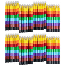 Huji Stacking Budowne 8 kolorw Zestaw kredek Polacz stos i buduj na boki i ulubienskie zabawki Dzieci Party Party Favors School dostarcza bezpie