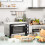 Homcom HOMCOM Mini Oven 16L Countertop Oven w/ Adjustable Temp Timer 1400W, Silver 1