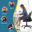 (grey) Support Pillow and Seat Cushion Ergonomic Coccyx 4