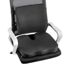 (black) Support Pillow and Seat Cushion Ergonomic Coccyx