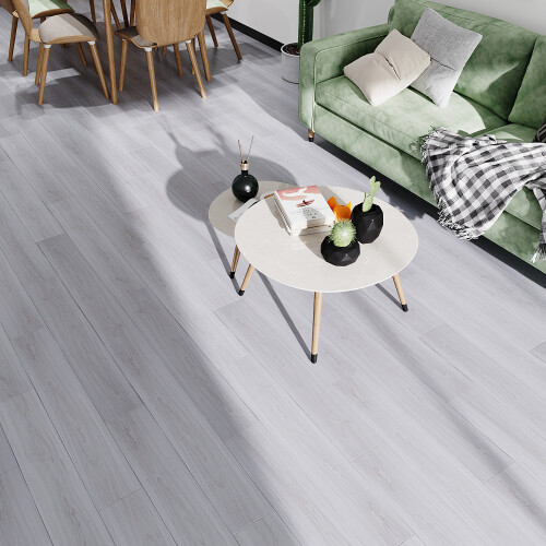 Living And Home 36Pcs White Rustic Wood Grain Self-adhesive PVC Flooring 1