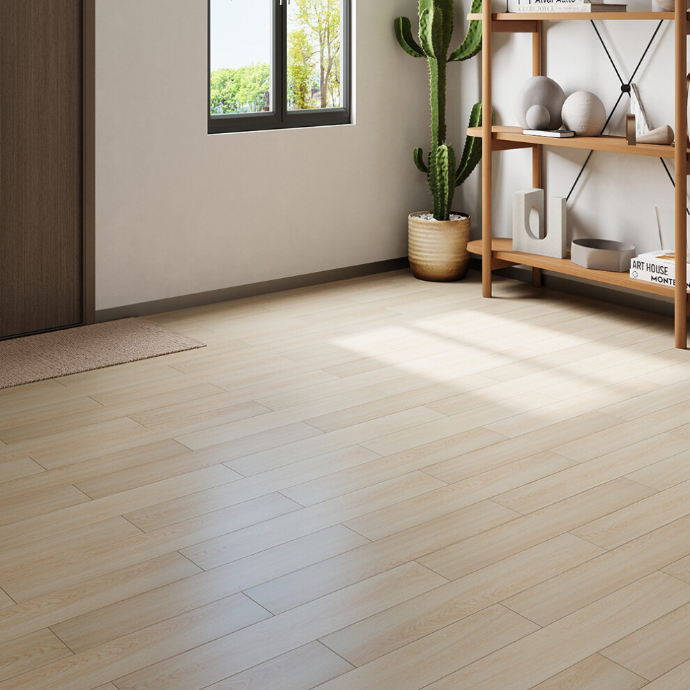 36Pcs 5m² Natural Wood Grain Self-adhesive PVC Flooring