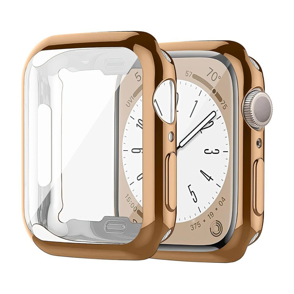 (rose gold, Apple Watch Series 10 42mm) Tpu Case Screen Protector For Apple Watch Series 10 42mm 46mm Ultra-thin Scratch Resistant Full Protective Cover