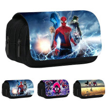 (A, One size) Spiderman 3d Pencil Case Double Layer Pen Box Kids Unisex Stationery Storage Bag