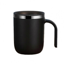 (Black, One size) Creative Coffee Cup Stainless Steel Coffee Tea Mug Simple Insulated Large Capacity Milk Container Mugs Water Holder Supplies Multi-color Optional