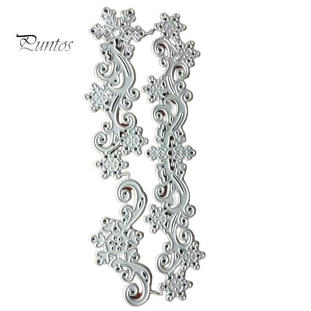 (silver) Snowflake Edge Shape Cutting Die Diy Paper Card Craft Stencil Decor Mold