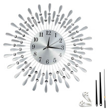 (38cm Clock) 38/60cm Diamante Beaded Crystals Quartz Jeweled Wall Clock Home Decor Livingroom
