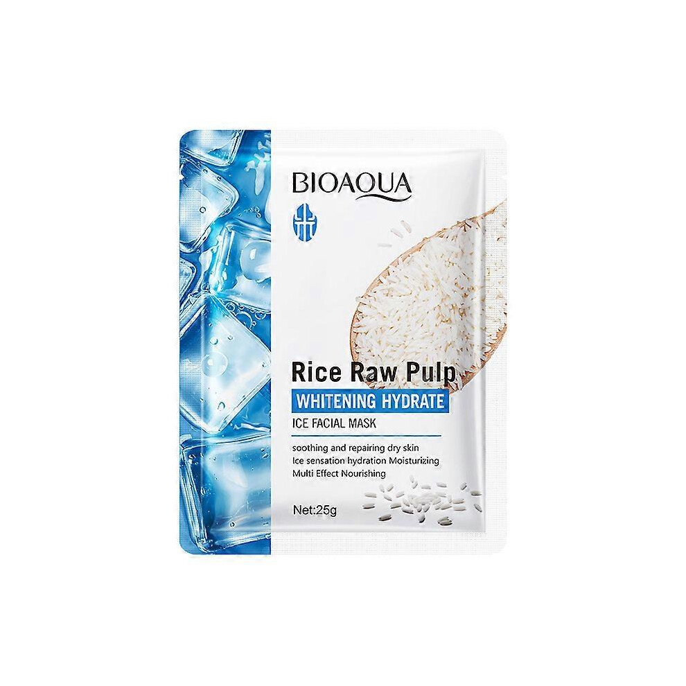 Rice Puree Whitening Ice Film 25G Bioaoua Nourishing And Hydrating Facial Mask