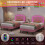 (90x190, Pink ) Upholstered Bed with LED Shell Shape Headboard 4