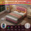 (135x190, Pink ) Upholstered Bed with LED Shell Shape Headboard 7