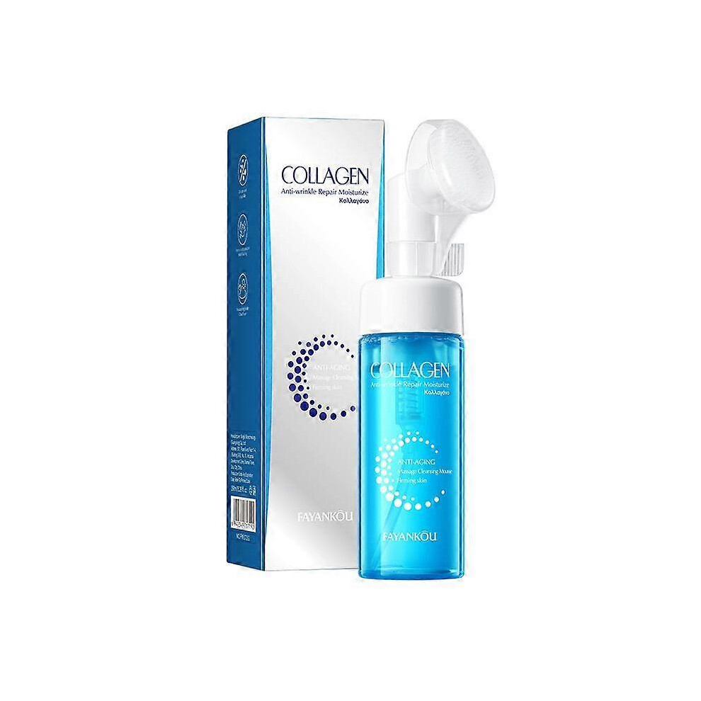 Collagen Anti-Wrinkle Cleansing Mousse Fayankou Repair Massage Facial Cleanser