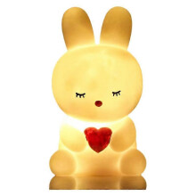 (love rabbit, One size) Creative gift vinyl night light bedroom bedside lamp moon lamp