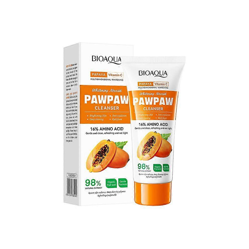 Papaya Vitamin C Facial Cleanser 100Gbioaoua Whitening Cleansing Facial Cleanser