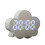 (White, One size) Creative Cloud Electronic Clock Bedside Snooze Alarm Clock for Students and Children Home Clock 1