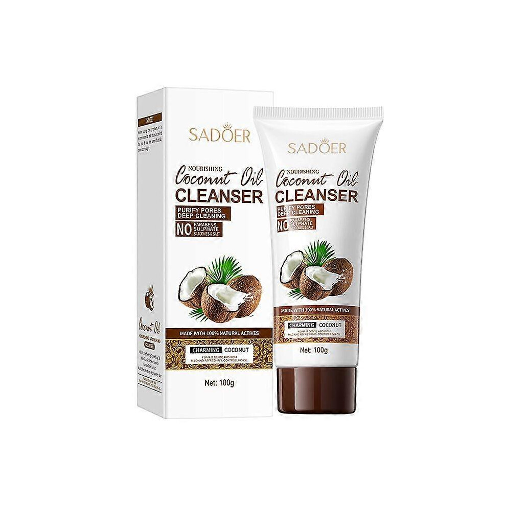 Coconut Oil Jingtou Facial Cleanser Sadoer Moisturizing Cleansing Pore Facial Cleanser