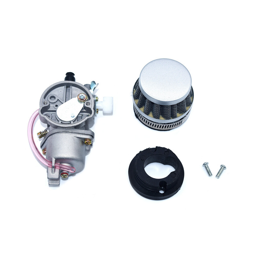(Silver) Carburetor With 44Mm Air Filter For 47Cc 49Cc Mini Motor Dirt Pit Pocket Bike Atv Quad Go Kart Silver 6935462398041