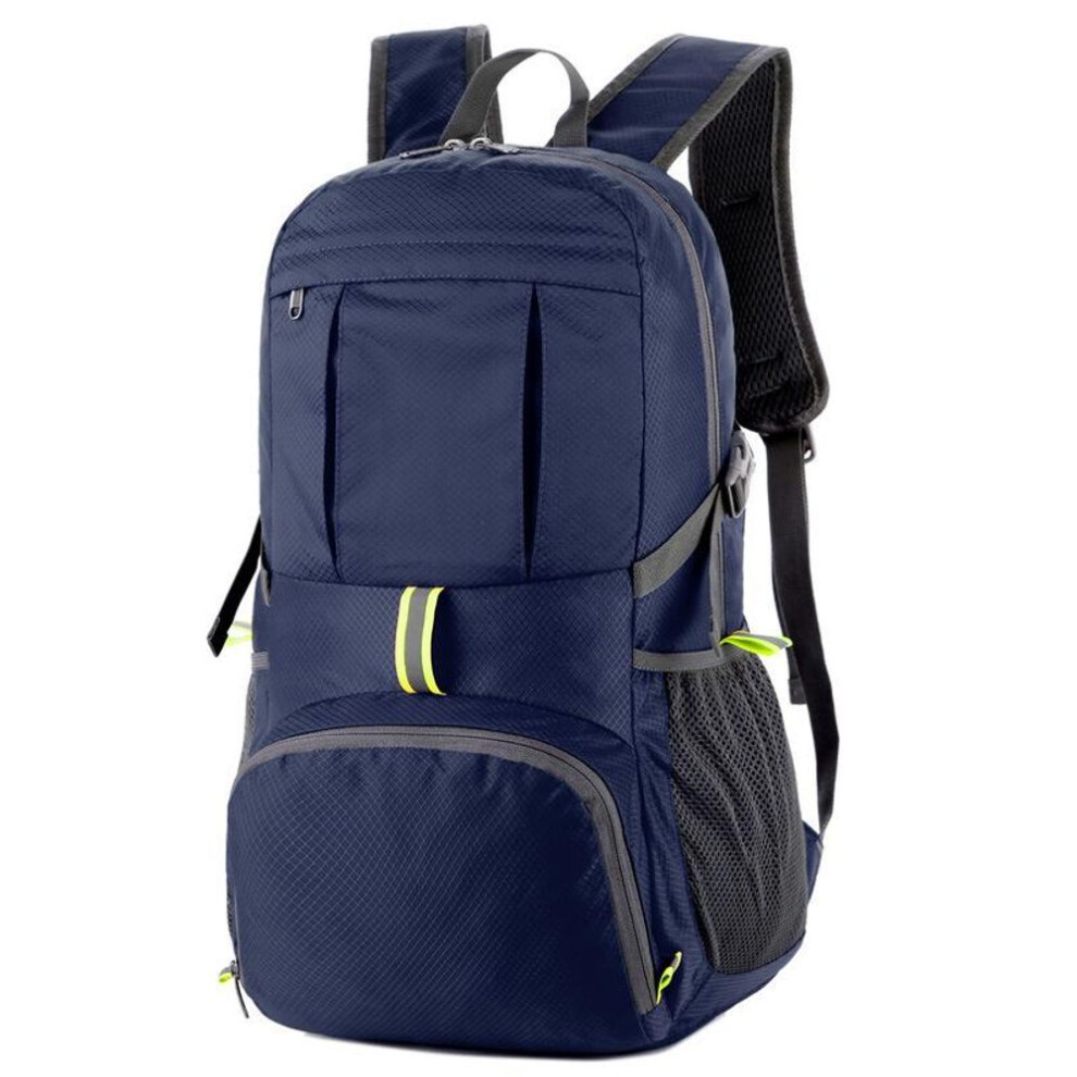 (dark blue, One Size) Outdoor Leisure Travel Backpack Student Foldable Portable Hiking Bag Men&apos;s Backpack Sports Lightweight